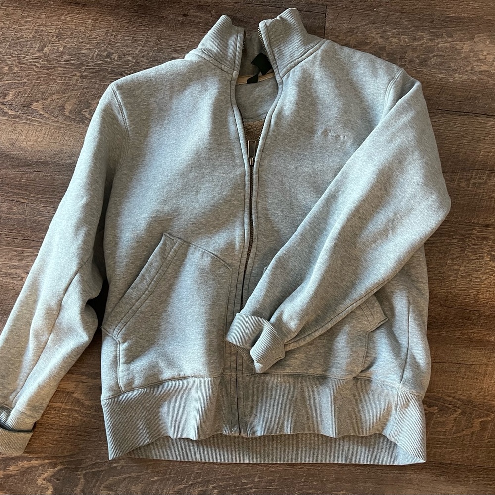 Eddie Bauer Men's L Sherpa Lined Full zip Jacket Sweatshirt